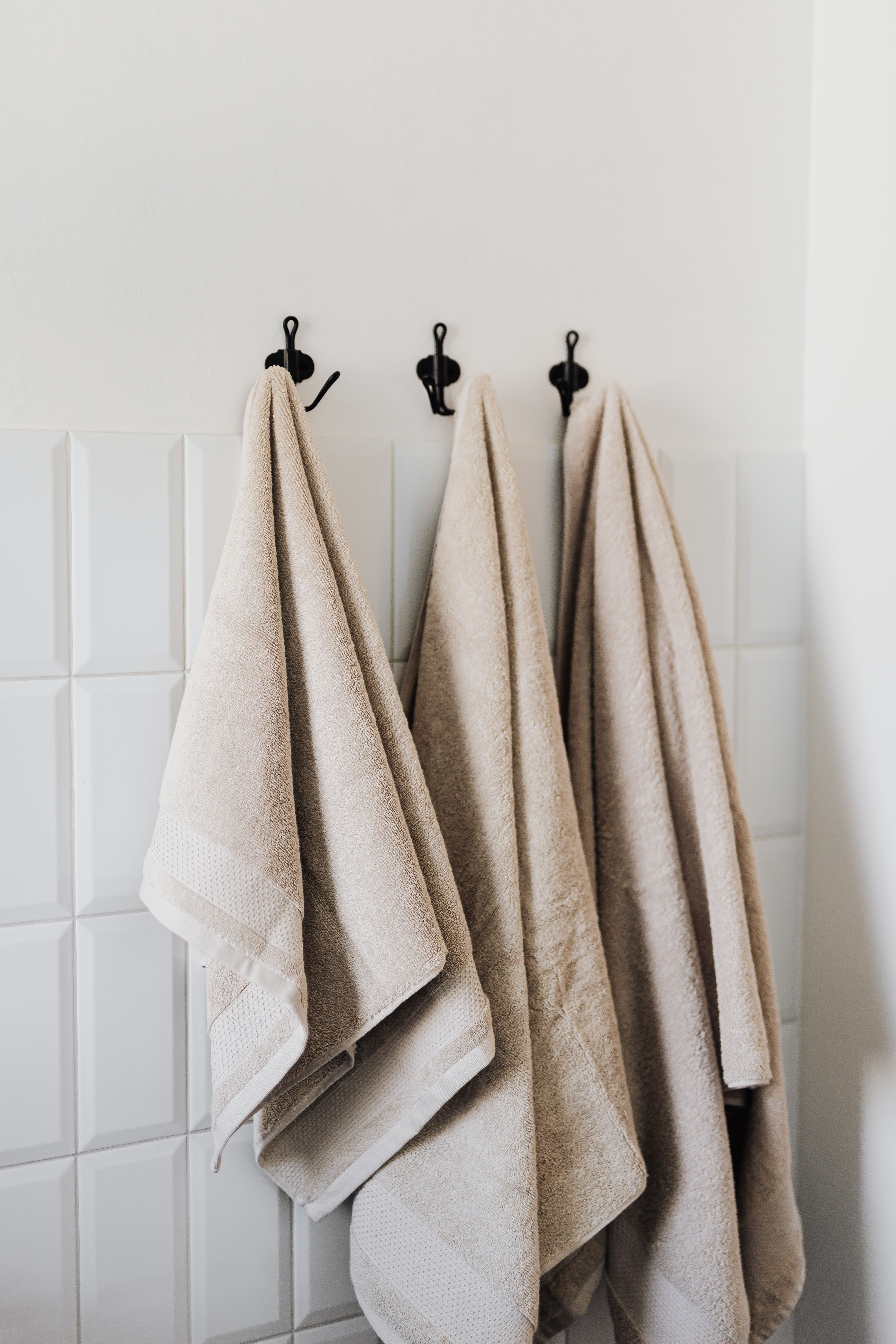 Soft bathroom towels and textures