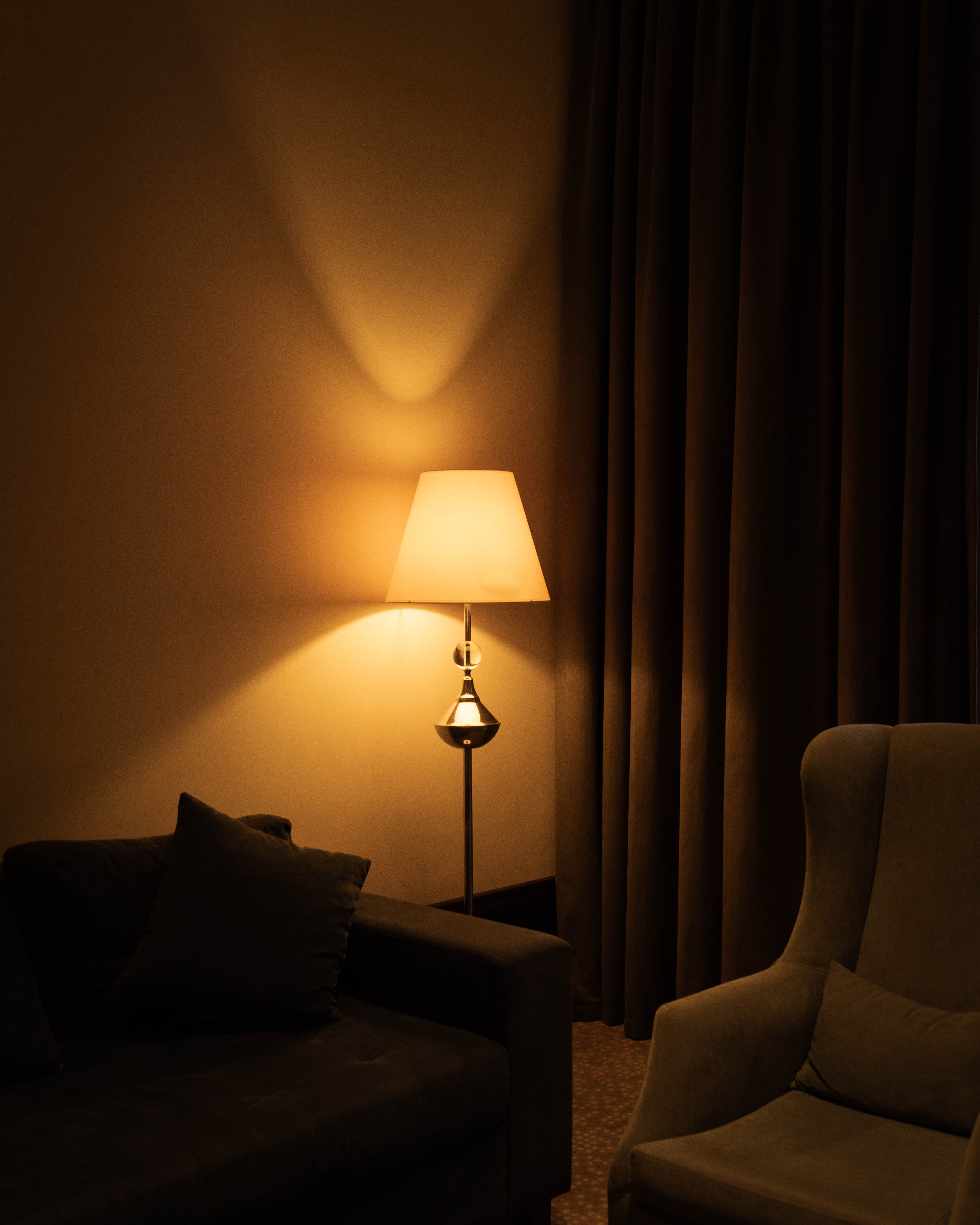 Warm living room lighting